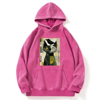 Tokyo-Tiger The Cat And The Crow Are Planning To Rule The World Washed Hoodie