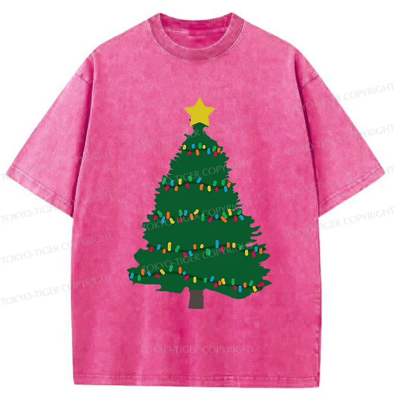 Tokyo-Tiger Christmas Tree Washed T-Shirt