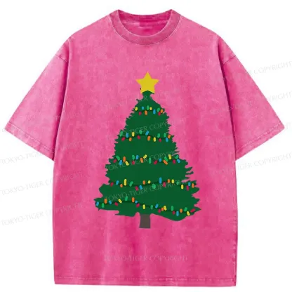 Tokyo-Tiger Christmas Tree Washed T-Shirt