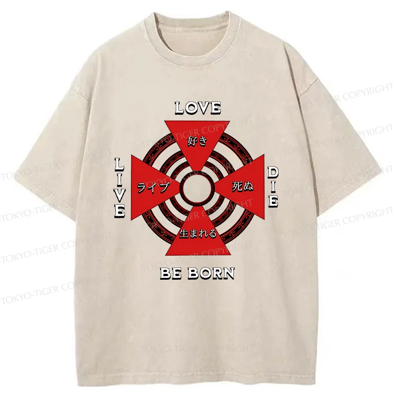 Tokyo-Tiger Reincarnation Kanji Washed T-Shirt