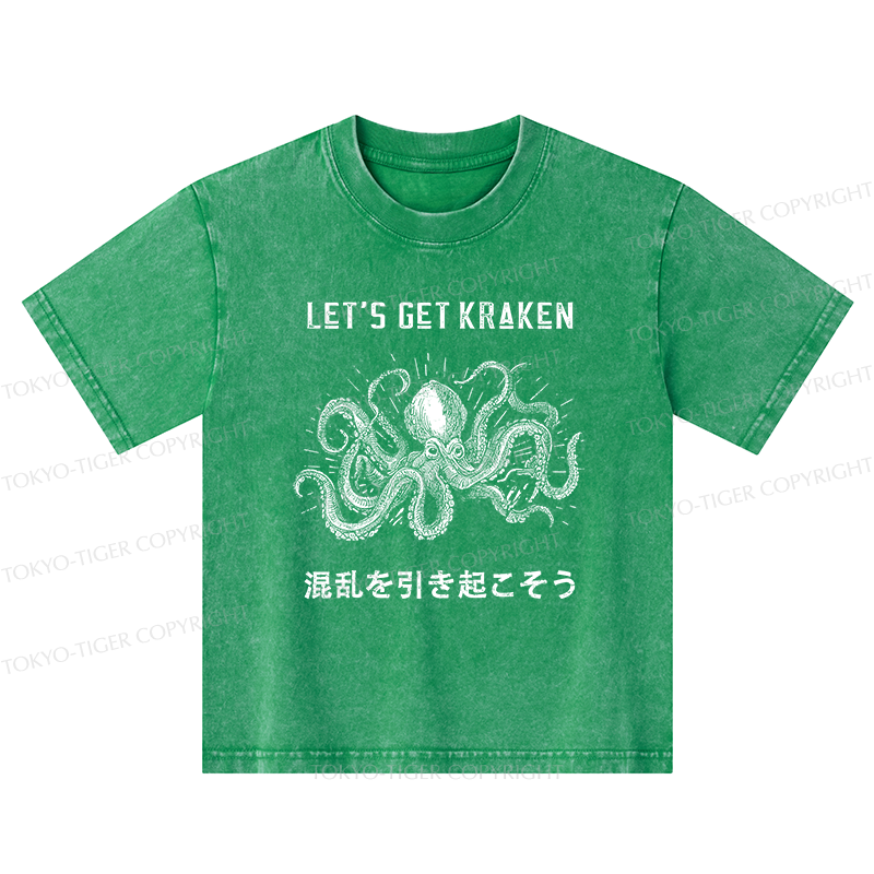 Tokyo-Tiger Funny Octopus：Let’s Get Kraken Washed T-Shirt