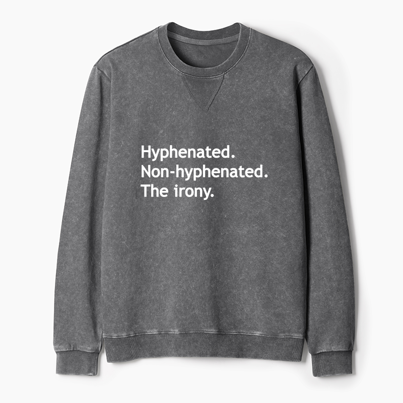 Tokyo-Tiger Hyphenated Funny Washed Terry Sweatshirt