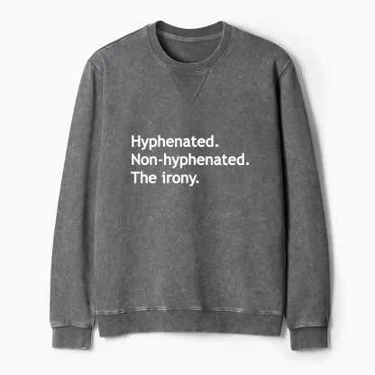 Tokyo-Tiger Hyphenated Funny Washed Terry Sweatshirt