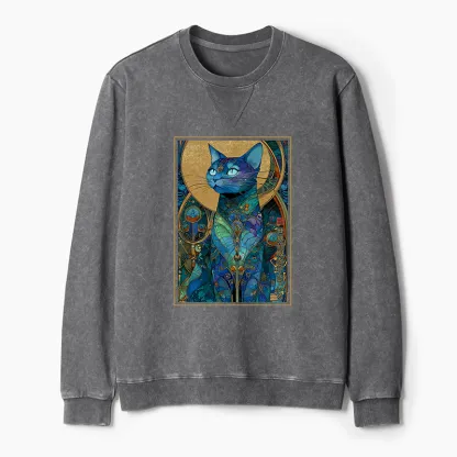 Tokyo-Tiger The Cat’s Plan To Rule Them All Washed Terry Sweatshirt