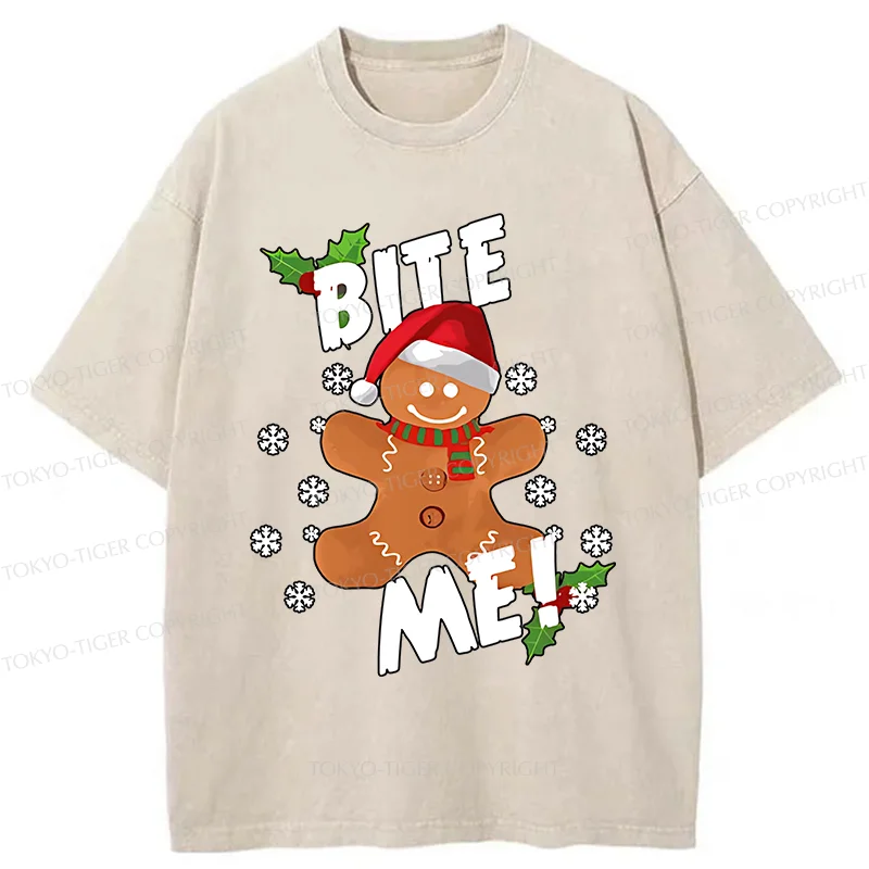 Tokyo-Tiger Eat The Gingerbread Man Washed T-Shirt