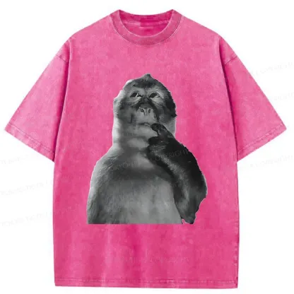 Tokyo-Tiger Thinking Monkey Washed T-Shirt