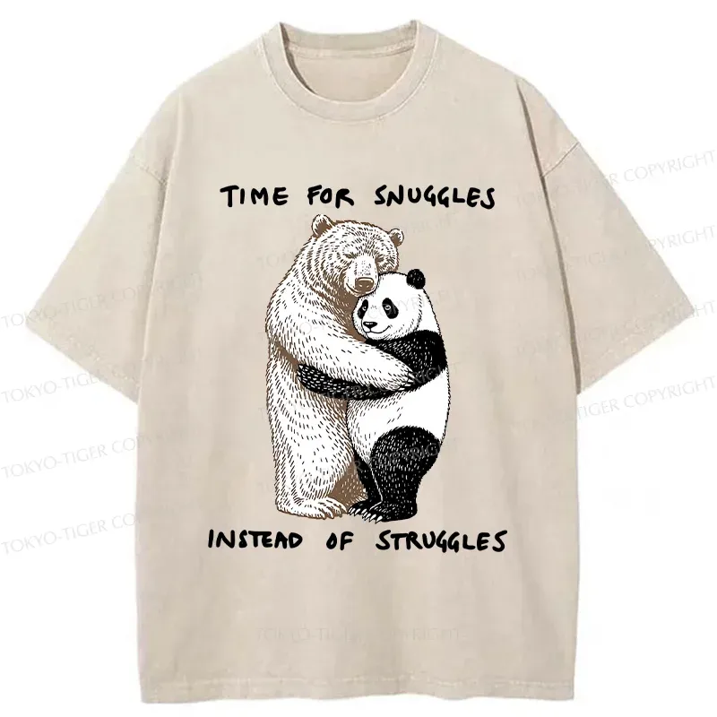 Tokyo-Tiger Hugging Bears Washed T-Shirt