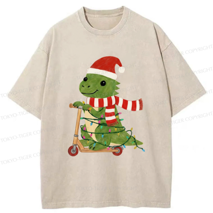 Tokyo-Tiger The Cool Christmas Dino Washed T-Shirt