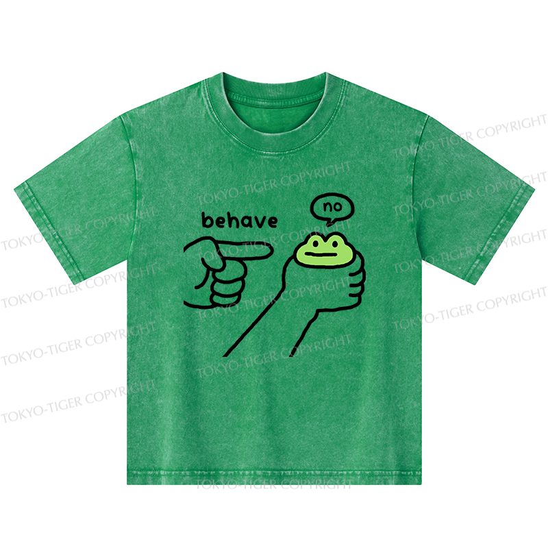 Tokyo-Tiger Dishonest Frog Kids Washed T-Shirt