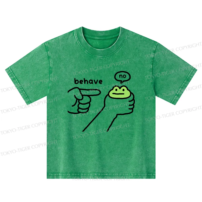 Tokyo-Tiger Dishonest Frog Kids Washed T-Shirt