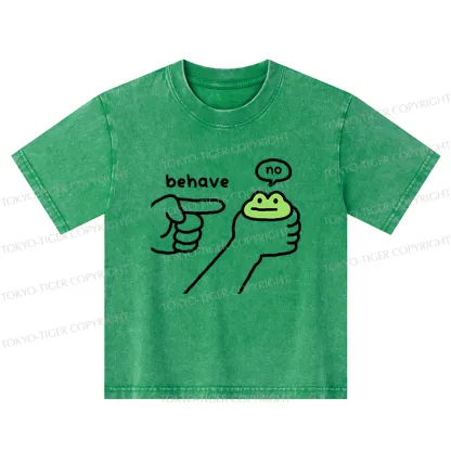 Tokyo-Tiger Dishonest Frog Kids Washed T-Shirt