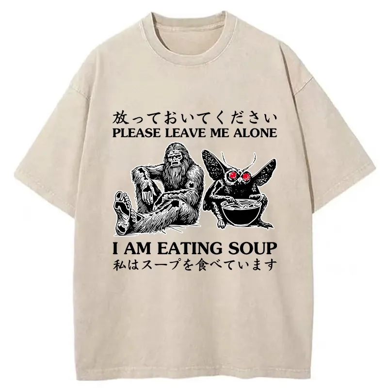 Tokyo-Tiger Please Leave Me Alone Washed T-Shirt