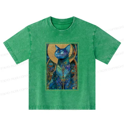 Tokyo-Tiger The Cat’s Plan To Rule Them All Kids Washed T-Shirt