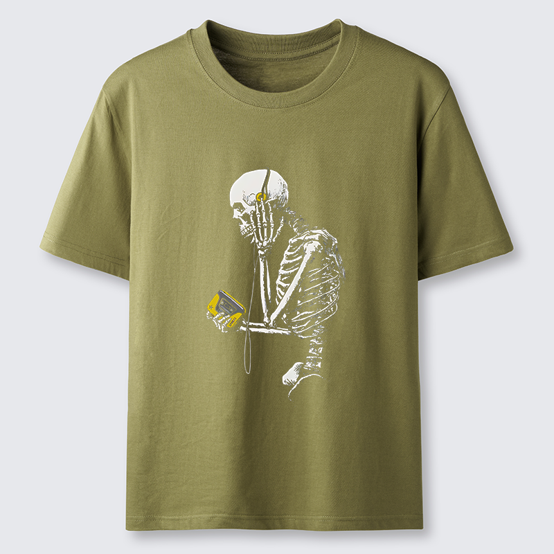Tokyo-Tiger Skeleton Listening To Music Classic T-Shirt