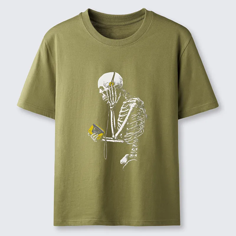 Tokyo-Tiger Skeleton Listening To Music Classic T-Shirt