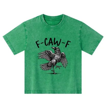 Tokyo-Tiger Crow's Cry Funny Kids Washed T-Shirt