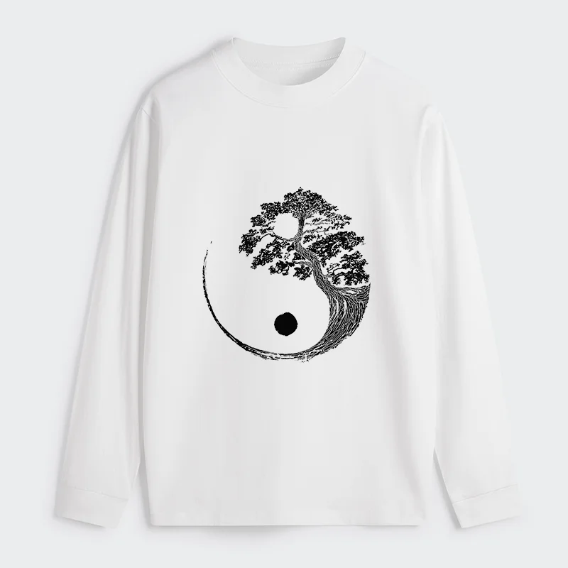 Tokyo-Tiger Yin-Yang Tai Chi Tree Classic Long Sleeve T-Shirt