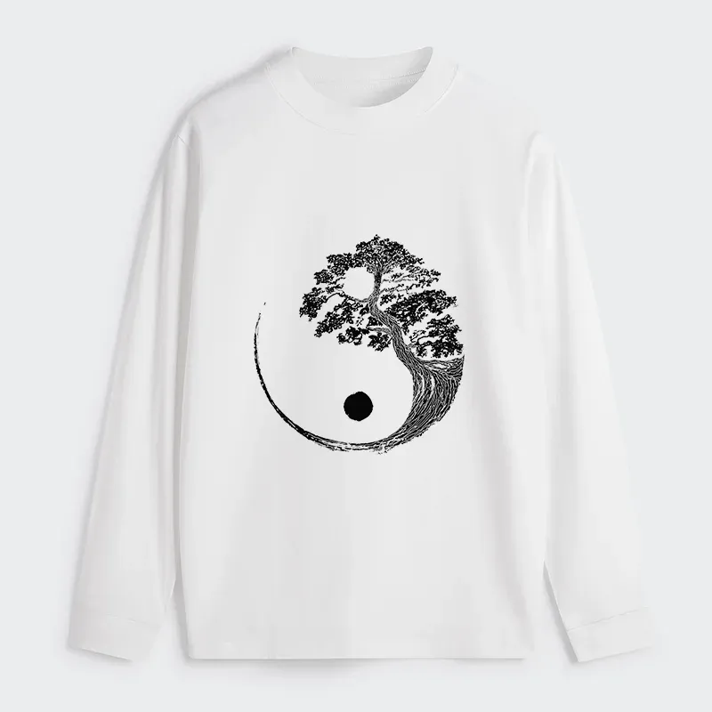 Tokyo-Tiger Yin-Yang Tai Chi Tree Classic Long Sleeve T-Shirt Sale