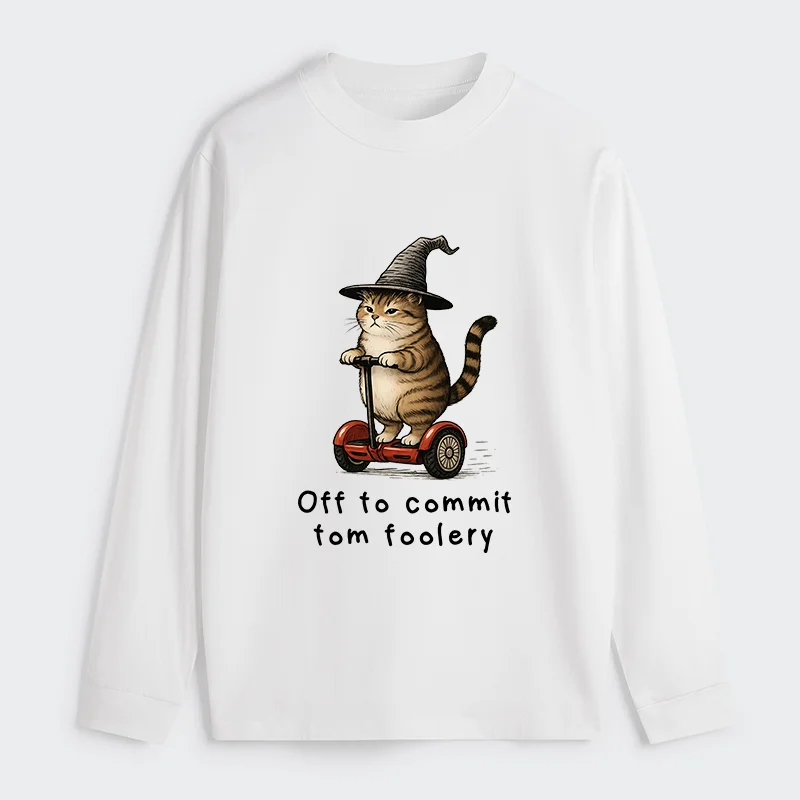 Tokyo-Tiger Orange Cat Riding Segway-style Classic Long Sleeve T-Shirt