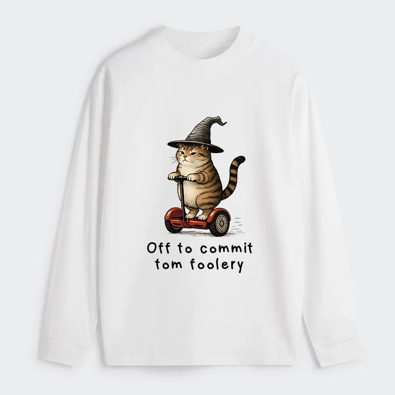 Tokyo-Tiger Orange Cat Riding Segway-style Classic Long Sleeve T-Shirt Sale