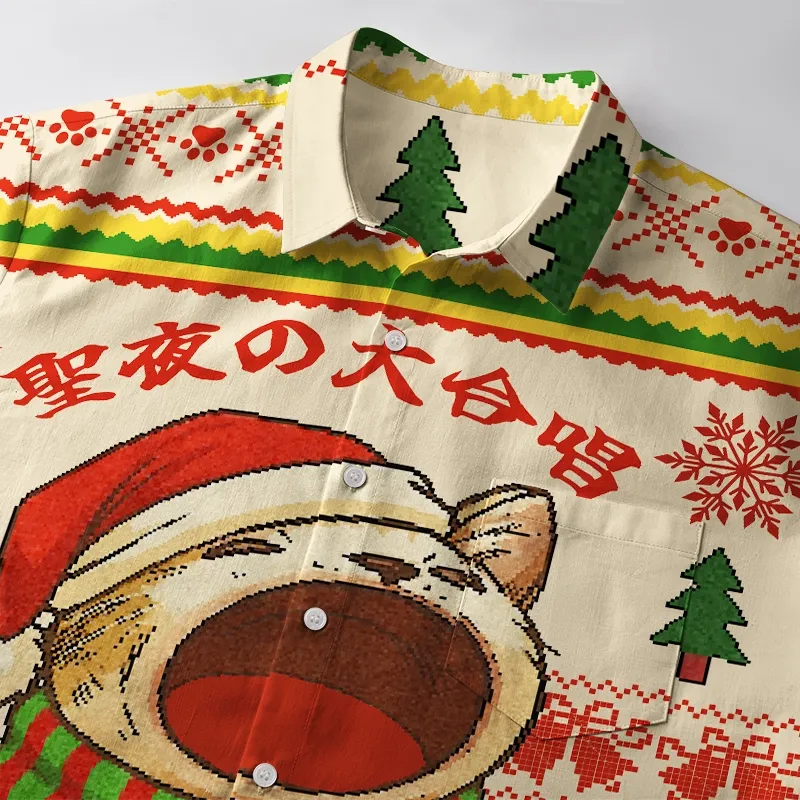 Tokyo-Tiger Christmas Cantata Christmas Button-up Shirt