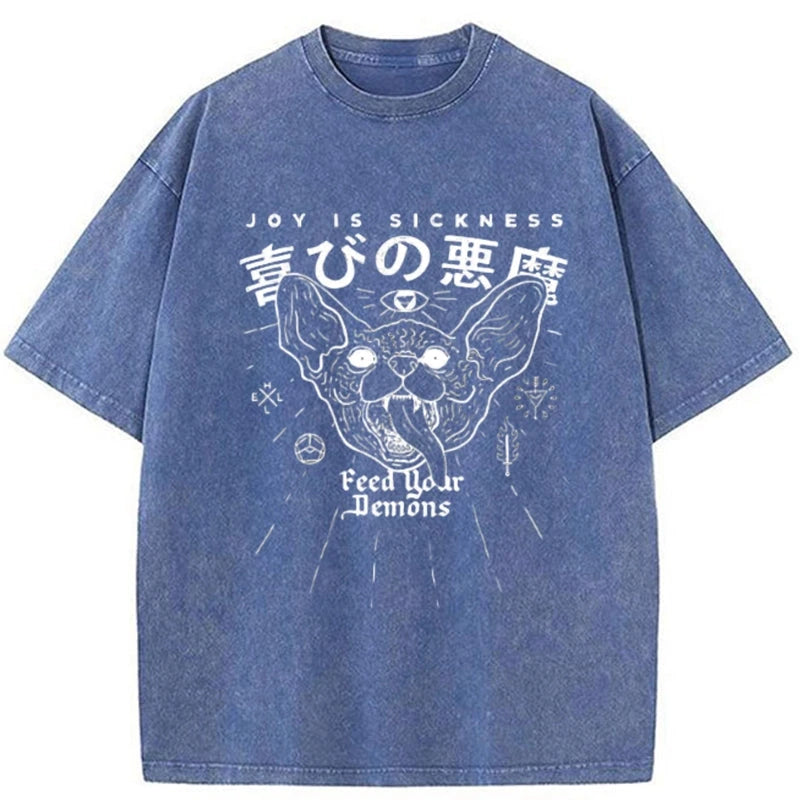 Tokyo-Tiger Joy Is Sickness Washed T-Shirt