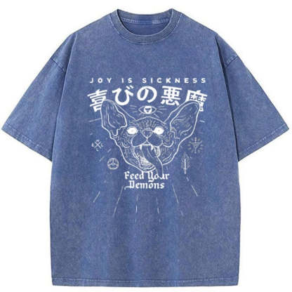 Tokyo-Tiger Joy Is Sickness Washed T-Shirt