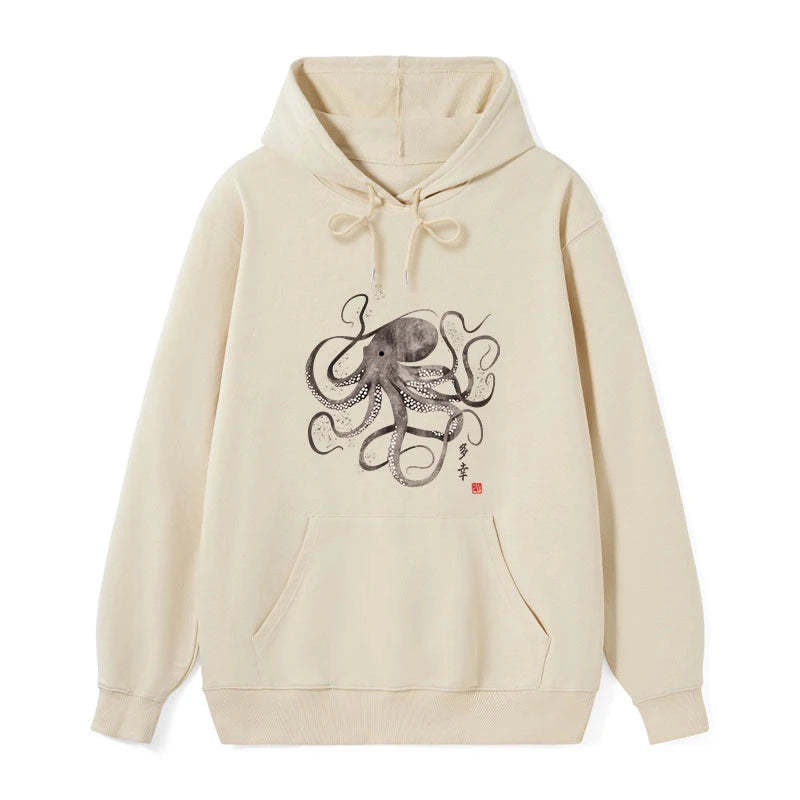 Tokyo-Tiger Octopus Japanese Calligraphy Classic Hoodie