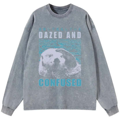 Tokyo-Tiger Question The Otter Japanese Washed Long Sleeve T-Shirt