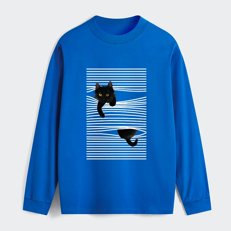 Tokyo-Tiger Cat Scratching Curtain Classic Long Sleeve T-Shirt