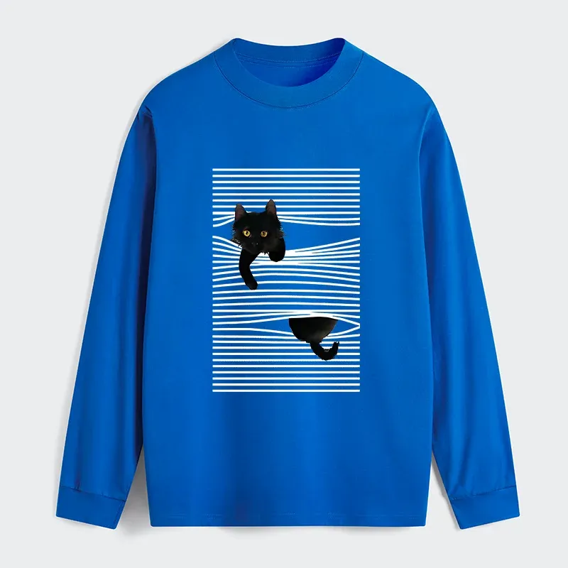 Tokyo-Tiger Cat Scratching Curtain Classic Long Sleeve T-Shirt