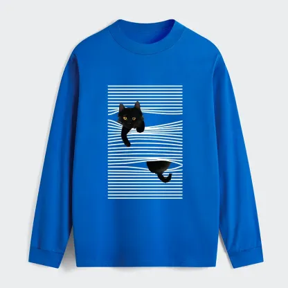 Tokyo-Tiger Cat Scratching Curtain Classic Long Sleeve T-Shirt