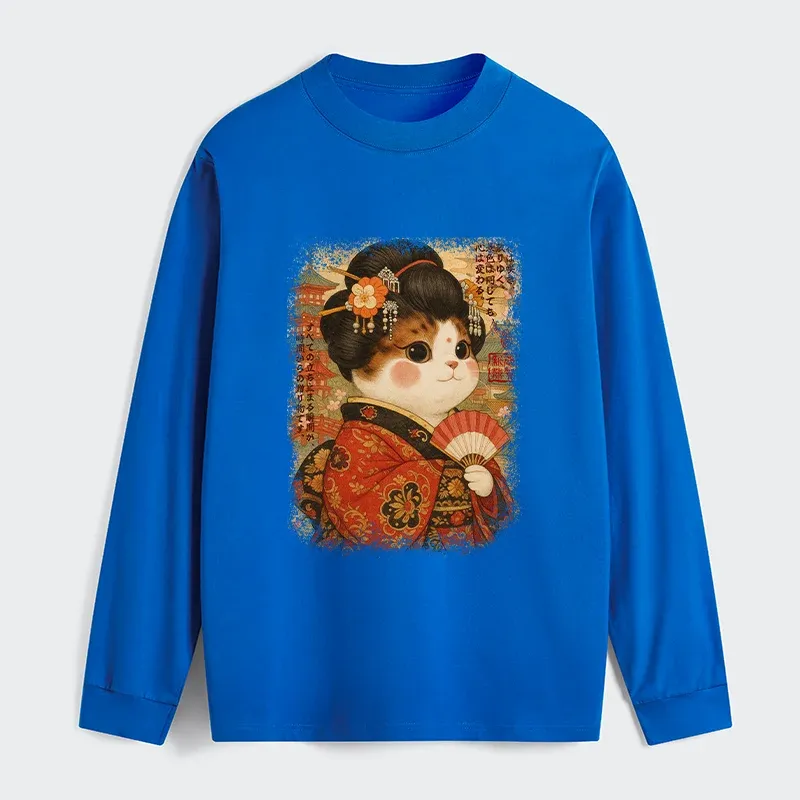 Tokyo-Tiger Ukiyoe Japanese Cat Princess Classic Long Sleeve T-Shirt