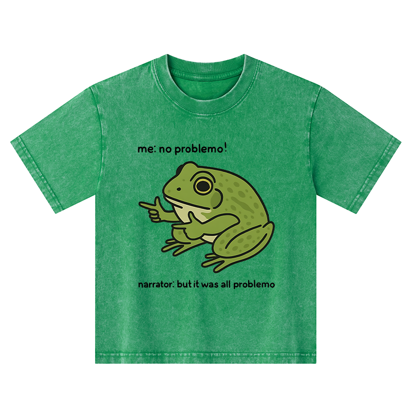 Tokyo-Tiger Stupid Frog Meme Kids Washed T-Shirt
