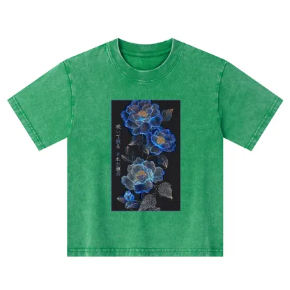 Tokyo-Tiger The Sea Of Flowers In The Darkness Kids Washed T-Shirt