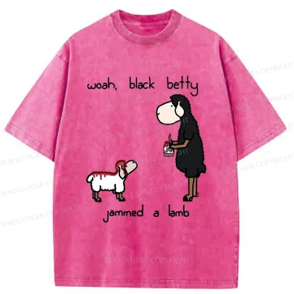 Tokyo-Tiger Spread Jam On The Lamb Washed T-Shirt