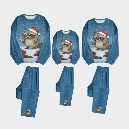 Tokyo-Tiger Raccoons Need Snacks Funny Family Pajama Sets