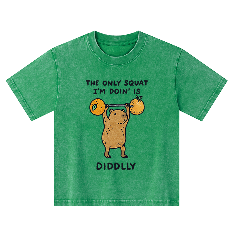 Tokyo-Tiger Diddly Capybara Kids Washed T-Shirt