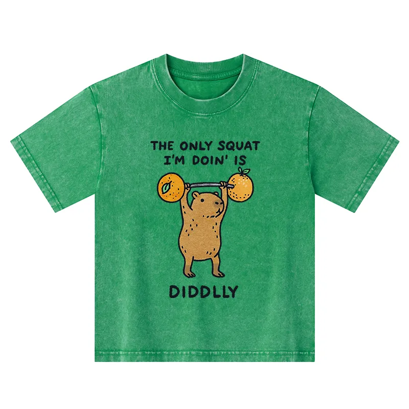 Tokyo-Tiger Diddly Capybara Kids Washed T-Shirt