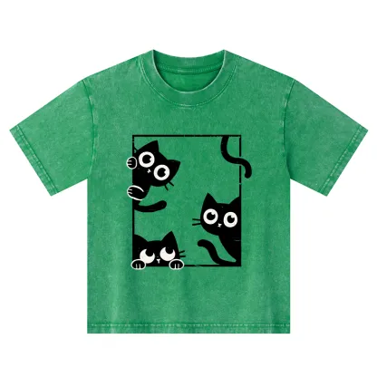 Tokyo-Tiger Looking At Your Cats Kids Washed T-Shirt