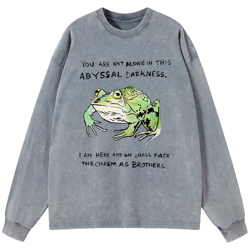 Tokyo-Tiger Support Your Frog Friends Washed Long Sleeve T-Shirt