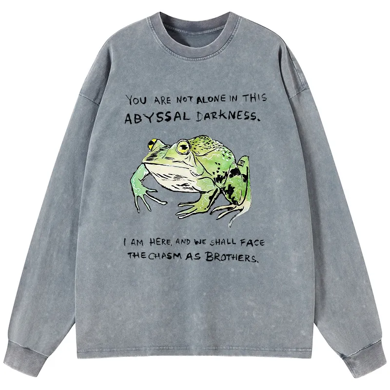 Tokyo-Tiger Support Your Frog Friends Washed Long Sleeve T-Shirt