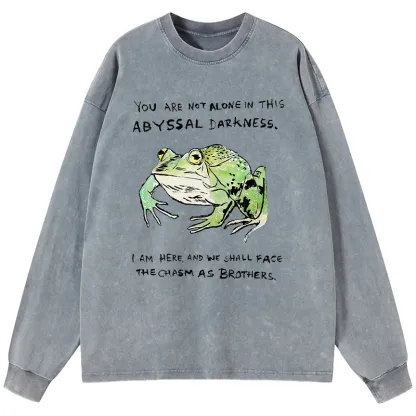 Tokyo-Tiger Support Your Frog Friends Washed Long Sleeve T-Shirt
