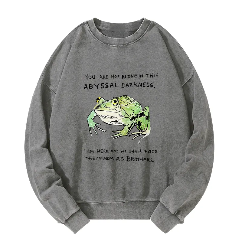 Tokyo-Tiger Support Your Frog Friends Washed Sweatshirt