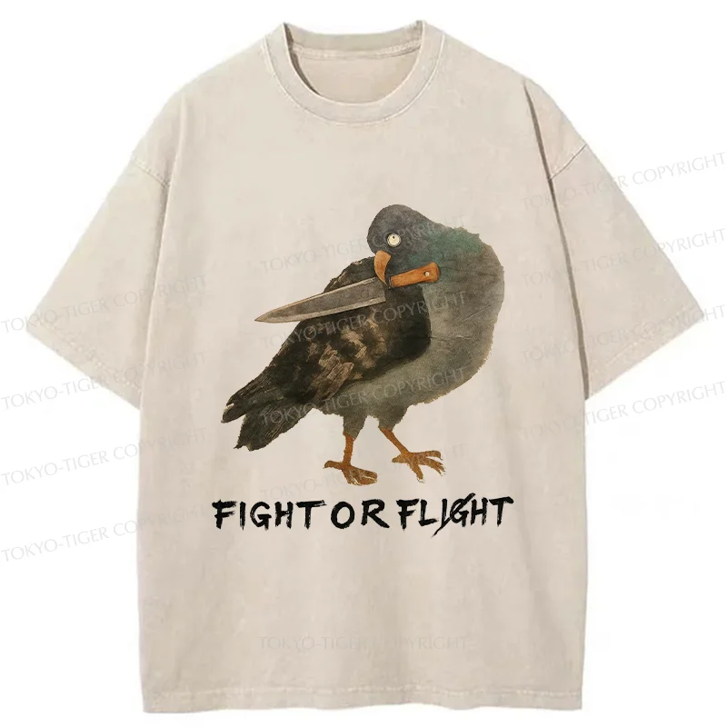 Tokyo-Tiger Rebellious Pigeon Washed T-Shirt