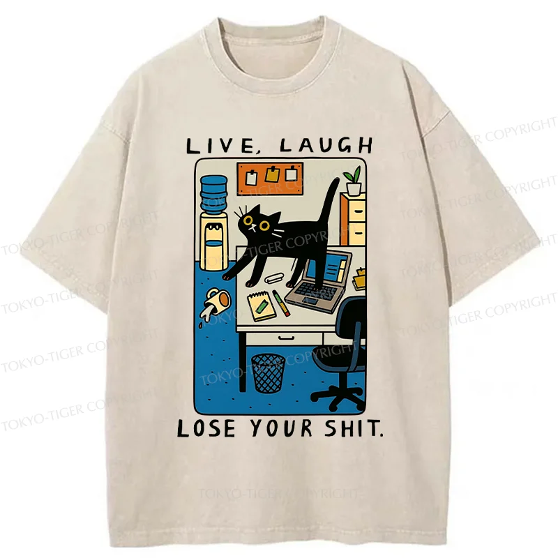 Tokyo-Tiger Cat Lose Your Shit Washed T-Shirt