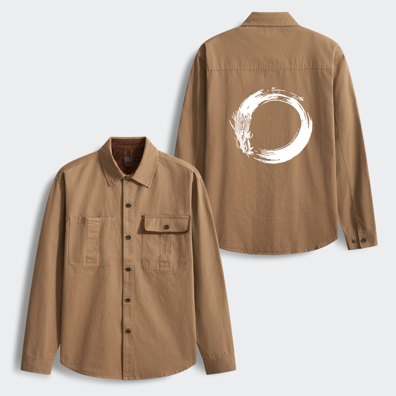 Tokyo-Tiger Dragon's Circle Men's Corduroy Work Jacket