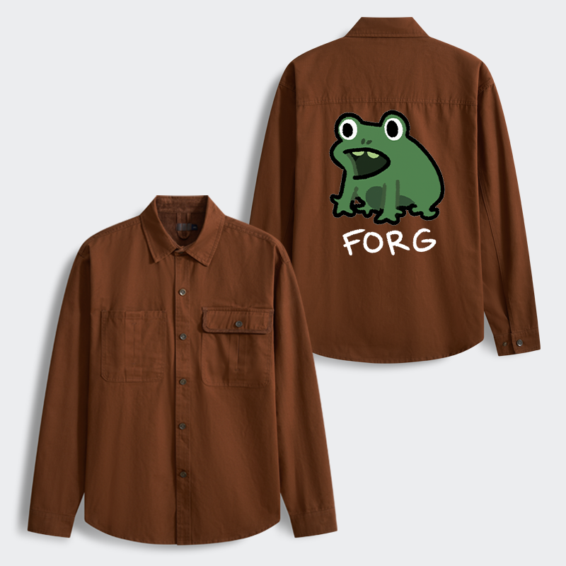 Tokyo-Tiger Funny Forg Japan Men's Corduroy Work Jacket