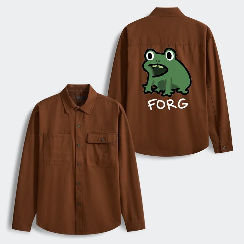 Tokyo-Tiger Funny Forg Japan Men's Corduroy Work Jacket