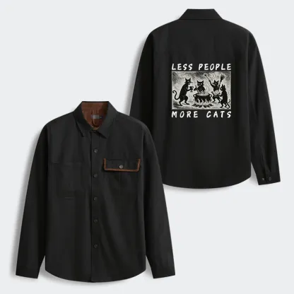Tokyo-Tiger Cat Sacrifice Ceremony Men's Corduroy Work Jacket